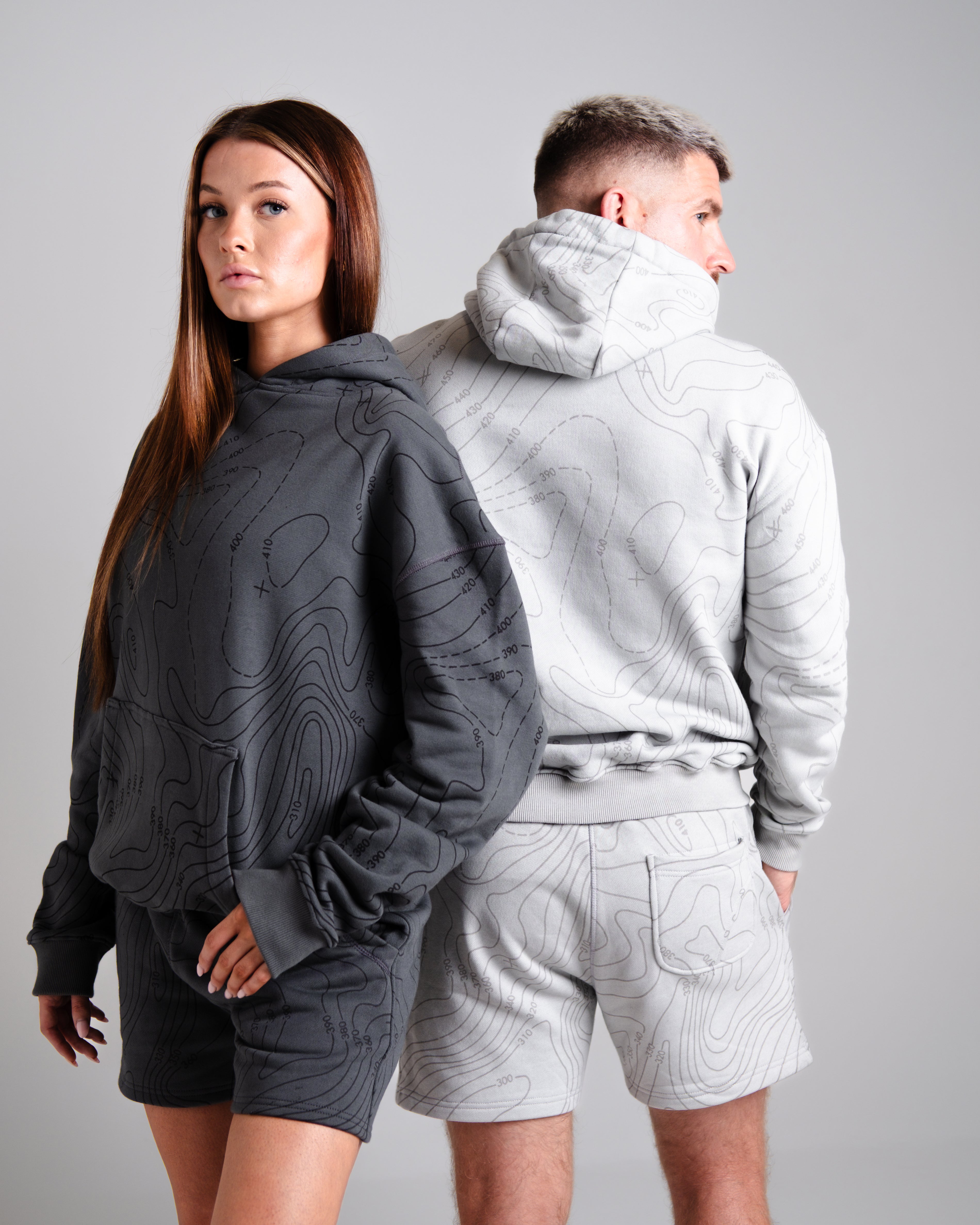 Unisex B-LVA Topo Map Shorts