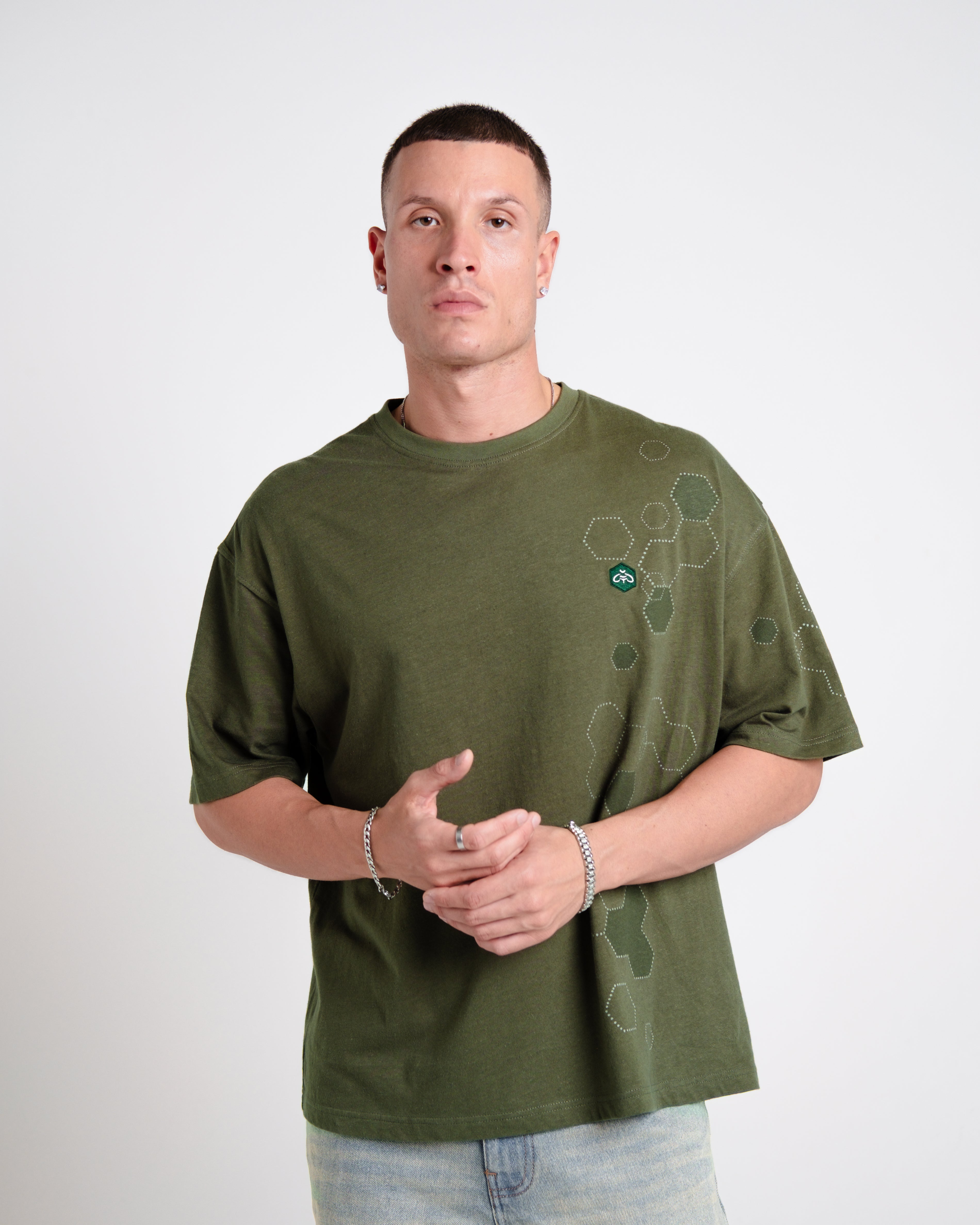 Hemp Oversized Boxy Hex Tee