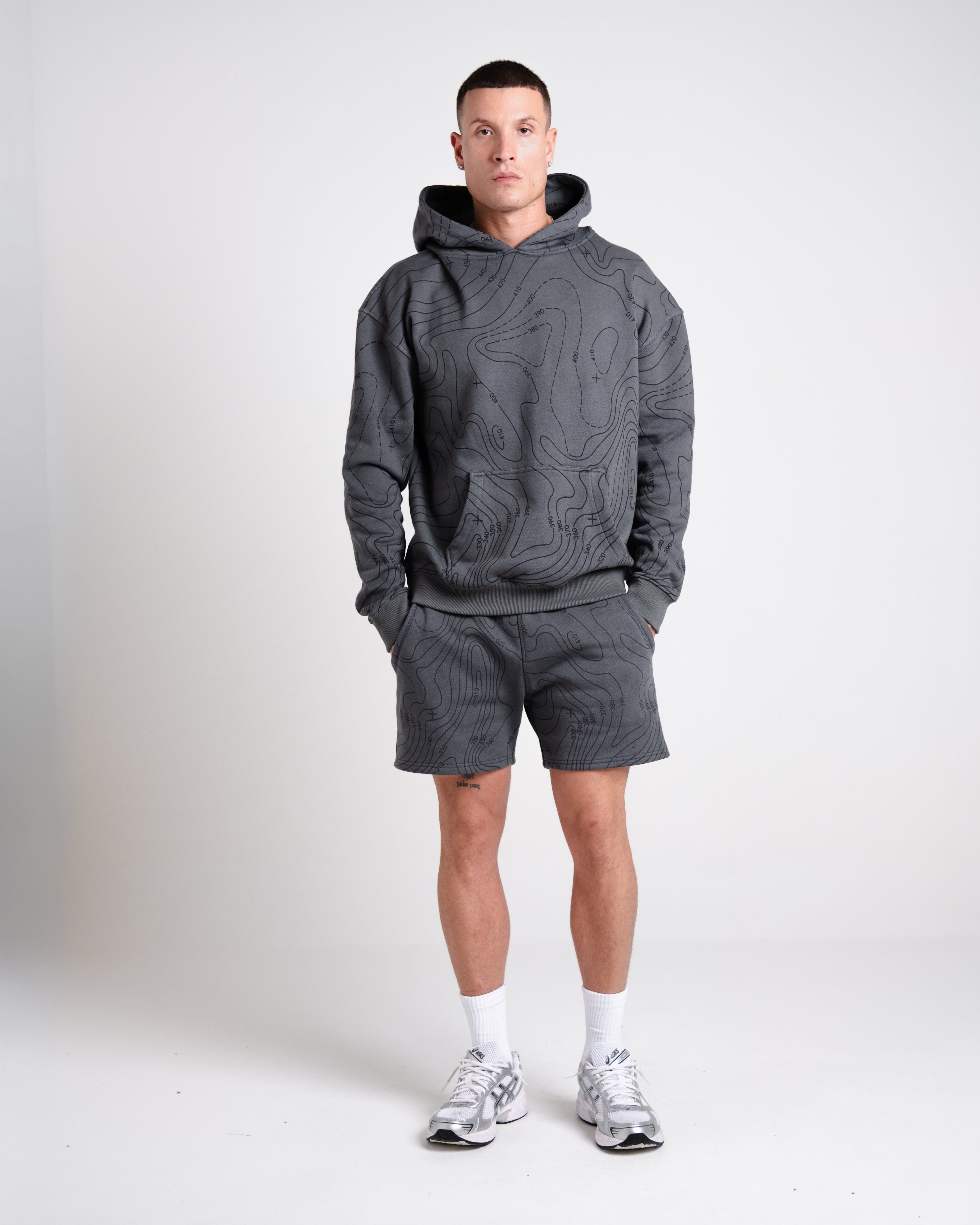 Unisex B-LVA Topo Map Shorts