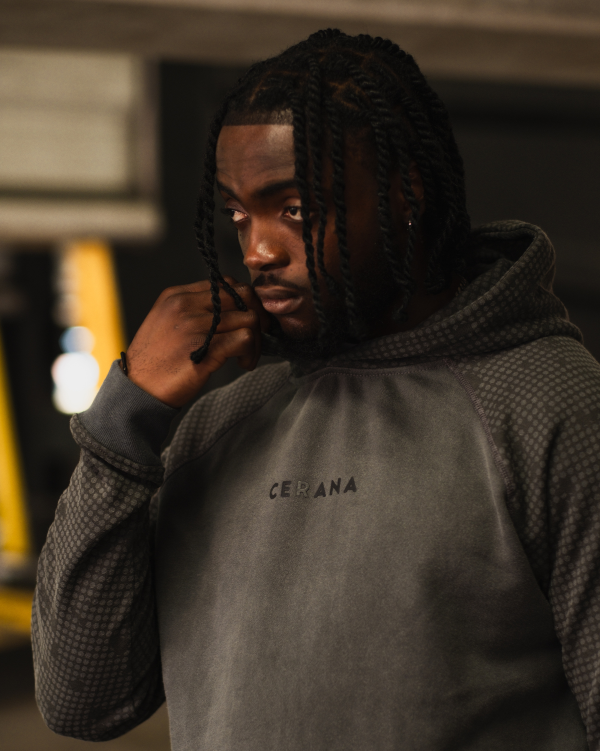 Hex Camo Hoodie Grey