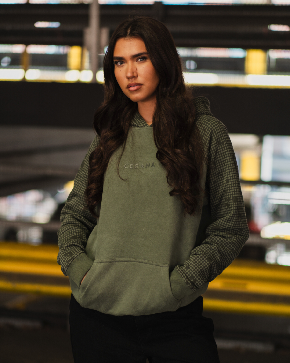 Hex Camo Hoodie Green