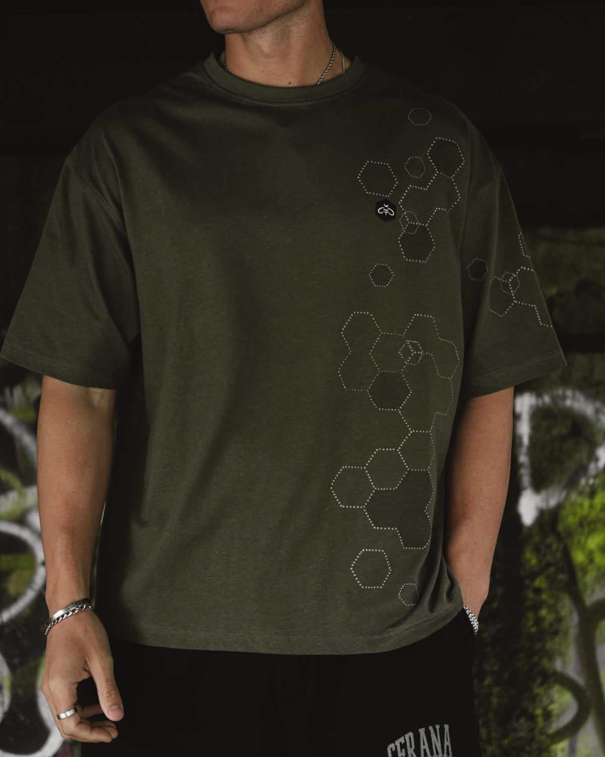 Hemp Oversized Boxy Hex Tee