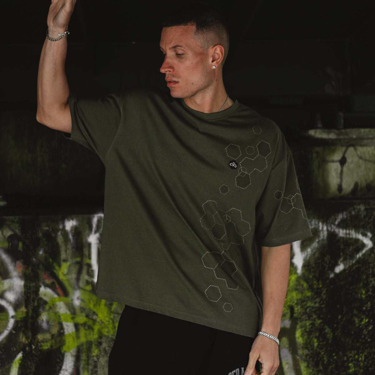 Hemp Oversized Boxy Hex Tee