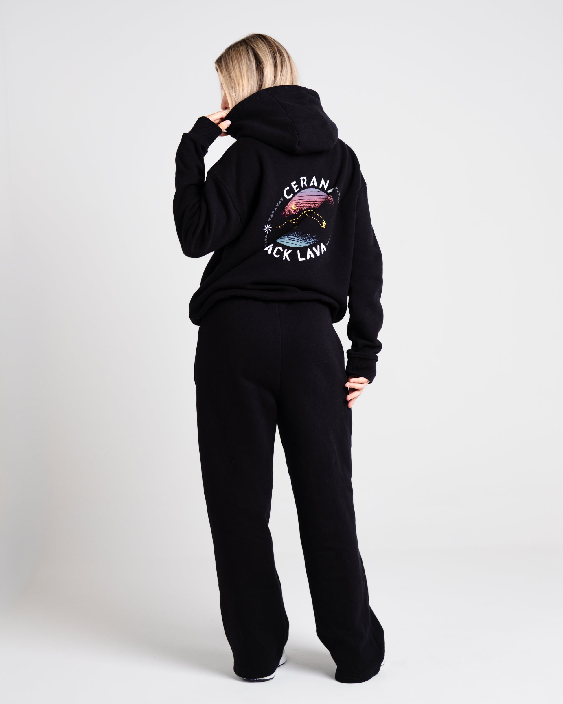 Unisex Volcano Print Hoodie