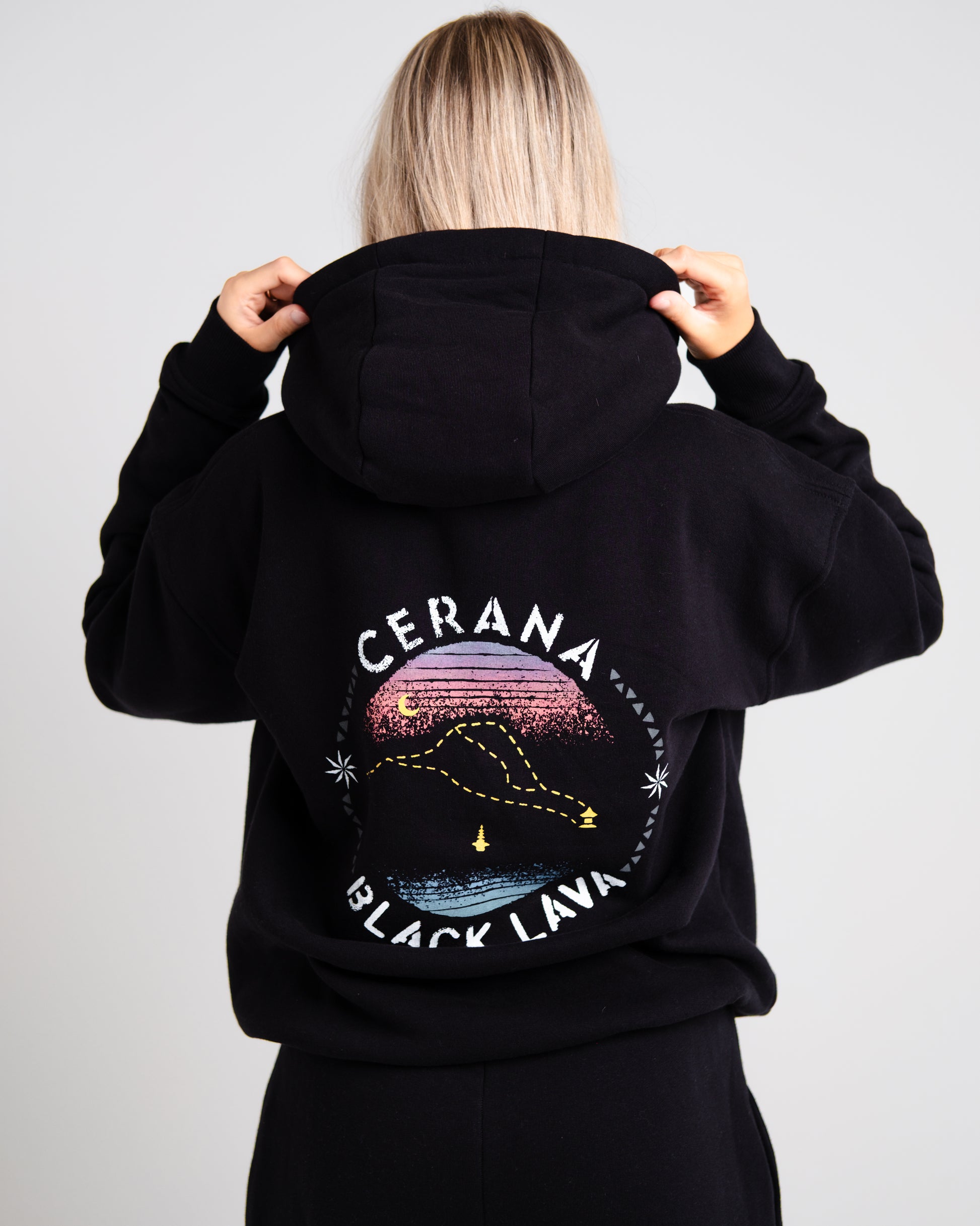 Unisex Volcano Print Hoodie