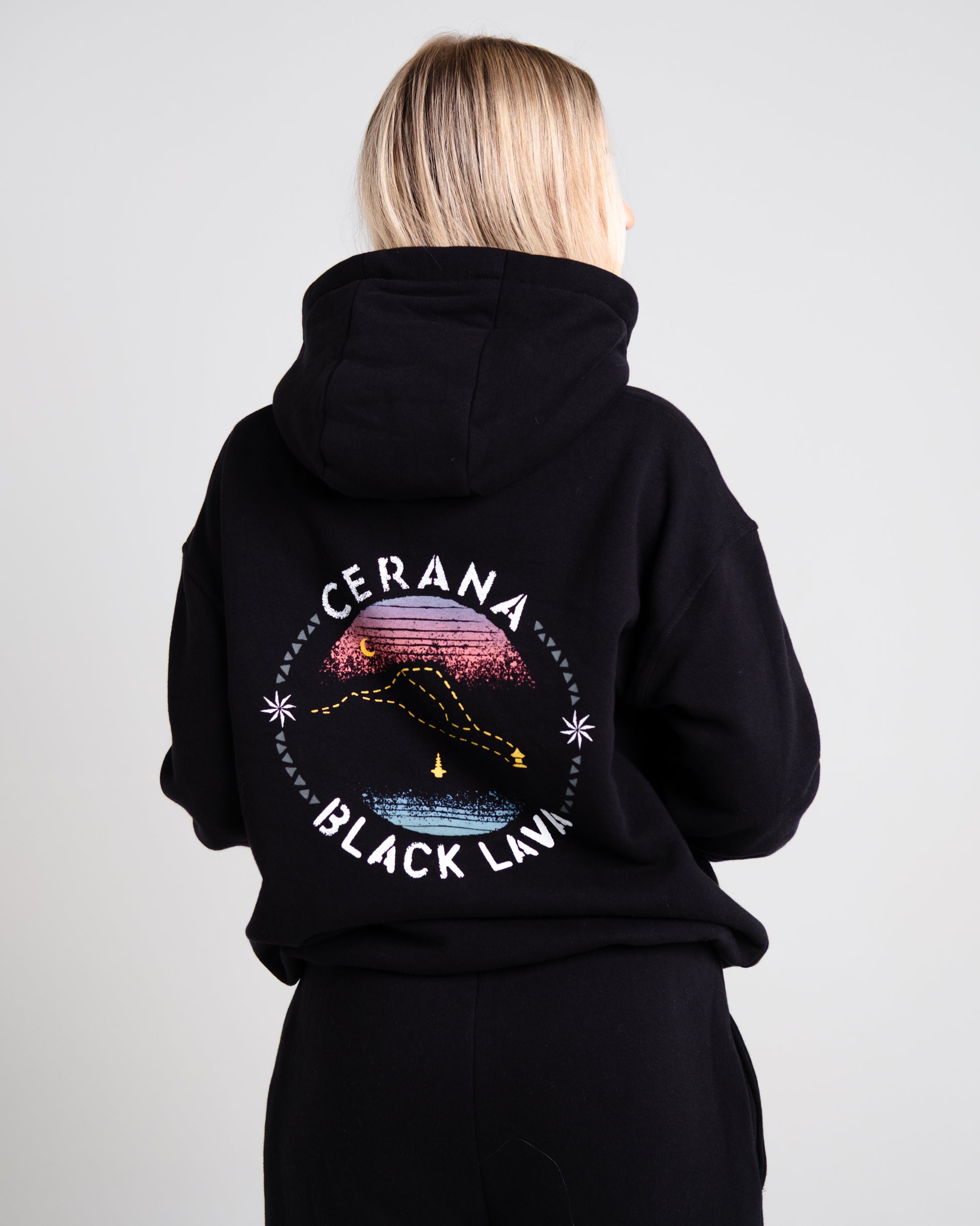 Unisex Volcano Print Hoodie