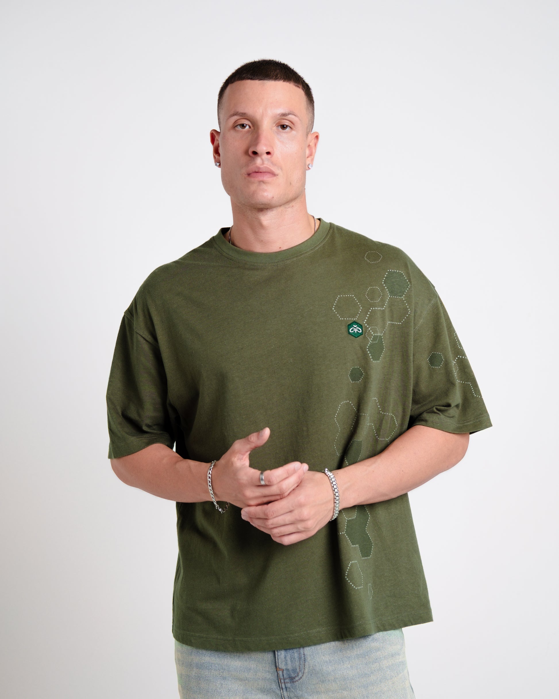 Hemp Oversized Boxy Hex Tee