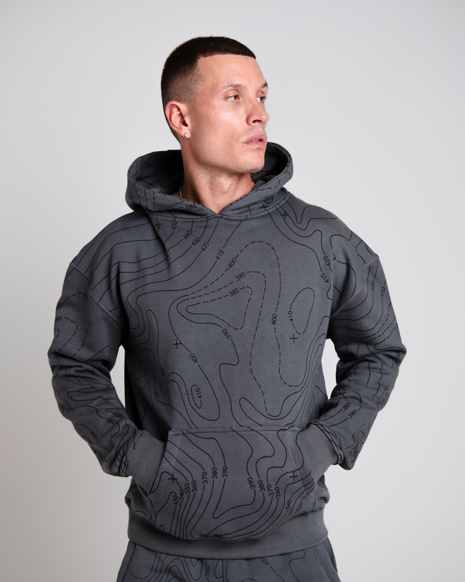Unisex B-LVA Topo Map Hoodie