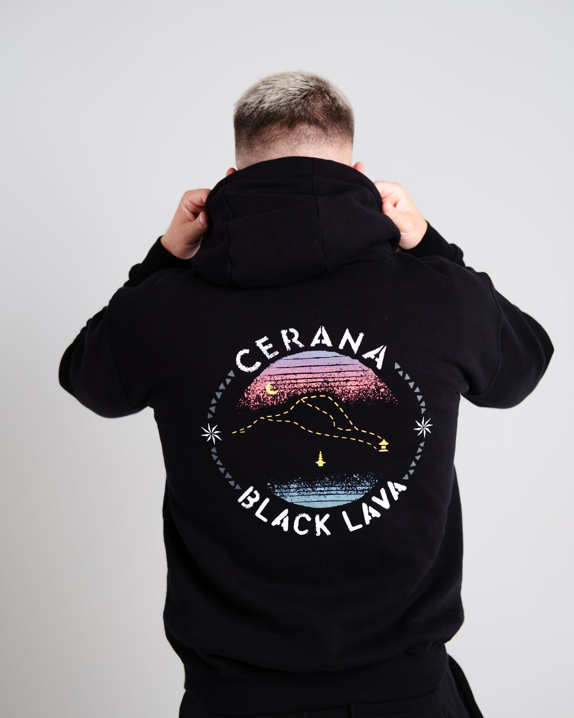 Unisex Volcano Print Hoodie