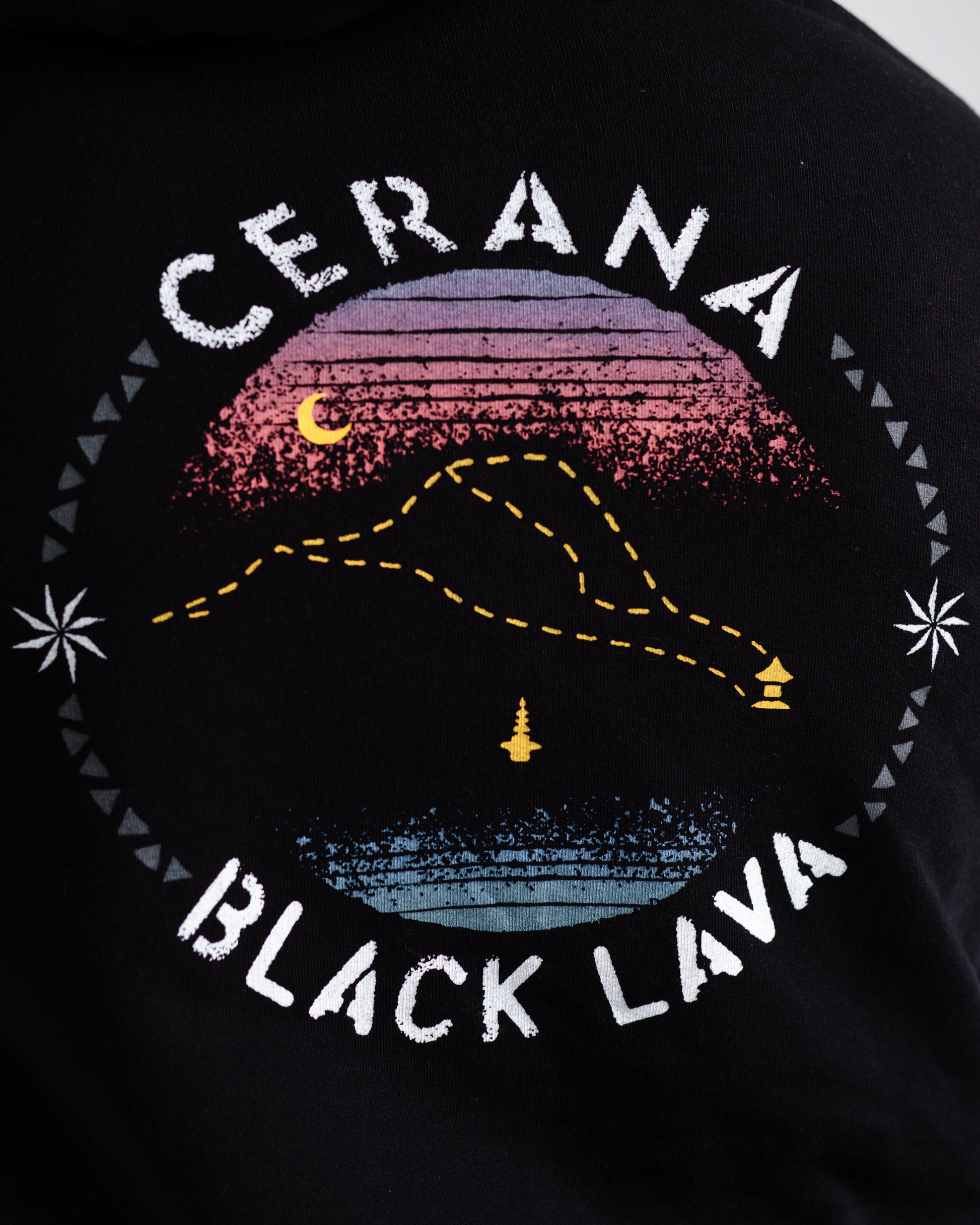 Unisex Volcano Print Hoodie