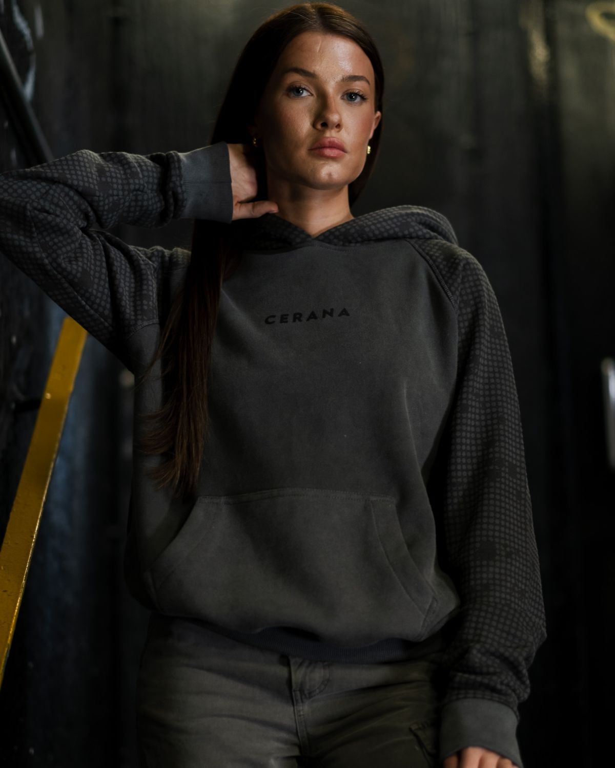 Hex Camo Hoodie Grey