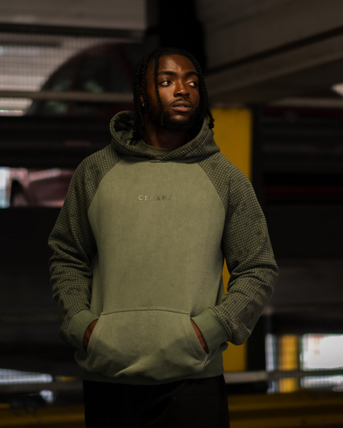 Hex Camo Hoodie Green